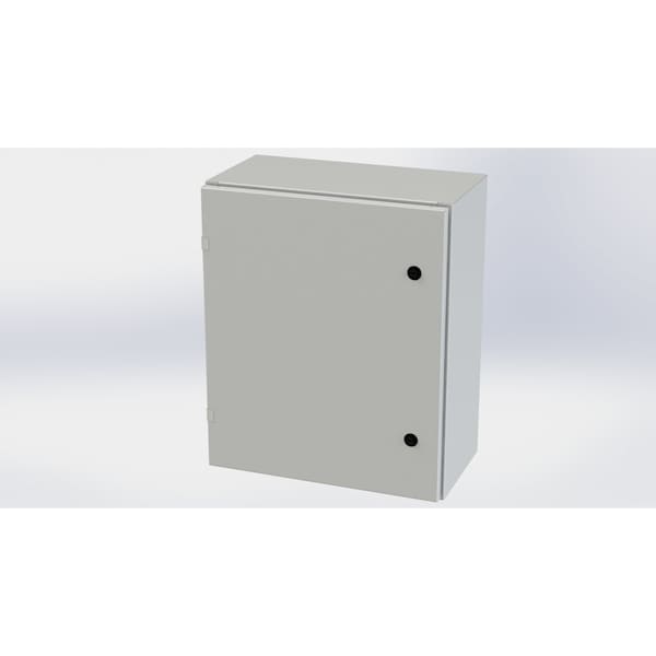 Saginaw Control & Engineering 1/4 Turn Latch Electrical Enclosures, 24 in H, 10 in D, 20 in W, NEMA 3R, 4, 12, 13, Carbon Steel SCE-24EL2010LPLG - main